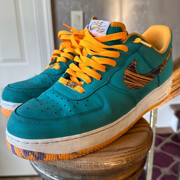 NIKE men’s size 13 2013/20124 AIR FORCE 1 LOWS Marbled Swoosh 488298 – 313 - Picture 15 of 16